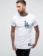 Majestic L.a. Dodgers Longline T-shirt - White