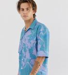 Crooked Tongues Oversized Shirt With Tie Dye - Multi