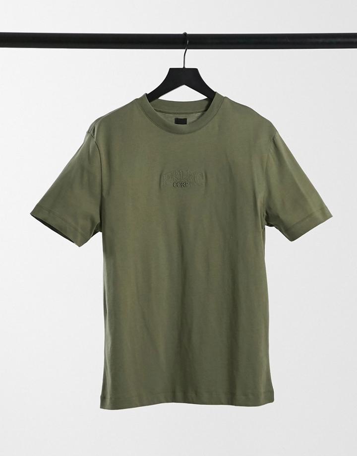 River Island Prolific Oversized T-shirt In Green-grey