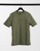 River Island Prolific Oversized T-shirt In Green-grey
