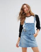 Pull & Bear Snoopy Overall Dress - Blue