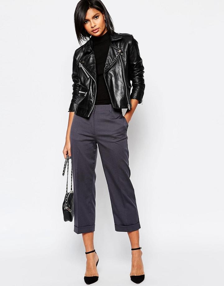 Sisley Cropped Pants In Charcoal - Gray