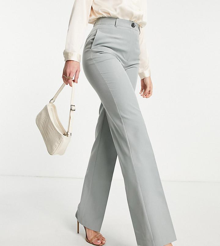 Asos Design Tall Mix & Match Slim Straight Suit Pants In Sage-green