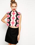 Asos Vintage Shell Top With Geo Print - Print