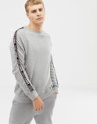 Burton Menswear Sweatshirt With 98 Side Taping In Gray
