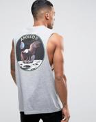 Asos Nasa Sleeveless T-shirt With Badge Print - Gray