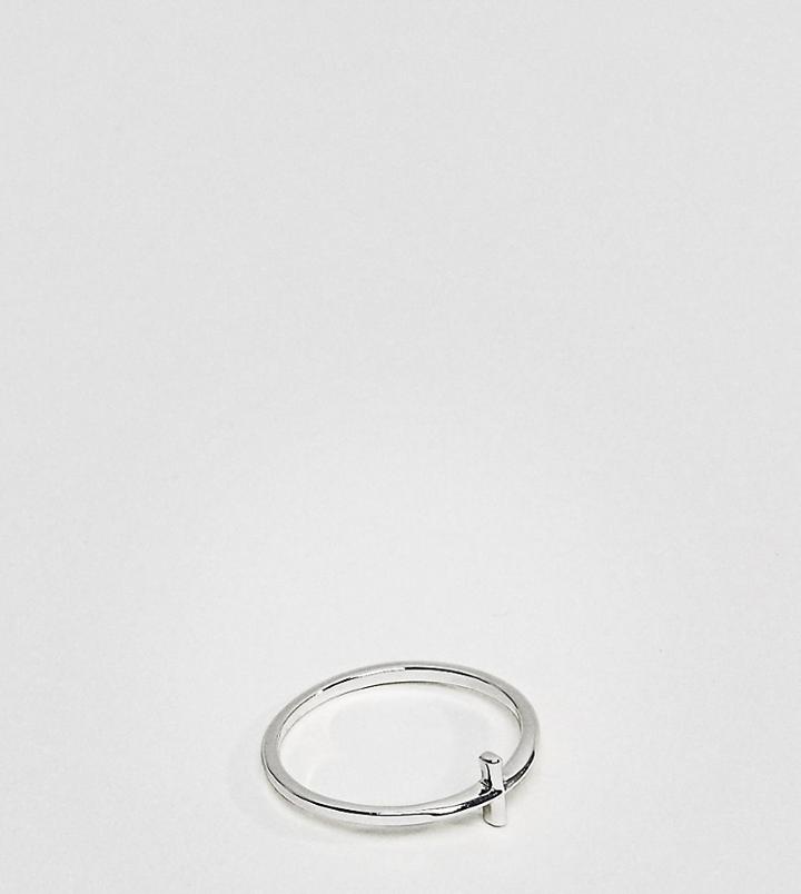 Reclaimed Vintage Inspired Cross Ring In Silver Exclusive To Asos - Silver