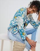 Pepe Jeans Lala Floral Patchwork Jacket - Navy