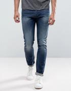 Diesel Tepphar Skinny Jeans 0853r Mid Wash - Blue