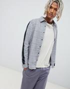 Sixth June Shirt With All Over Check And Side Stripes - Gray