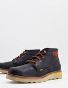 Cat Jackson Mid Lace Up Boots In Black Leather