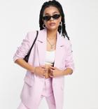 Only Petite Tailored Oversized Blazer In Lilac - Part Of A Set-purple