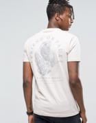 Friend Or Faux Back Print T-shirt - Beige