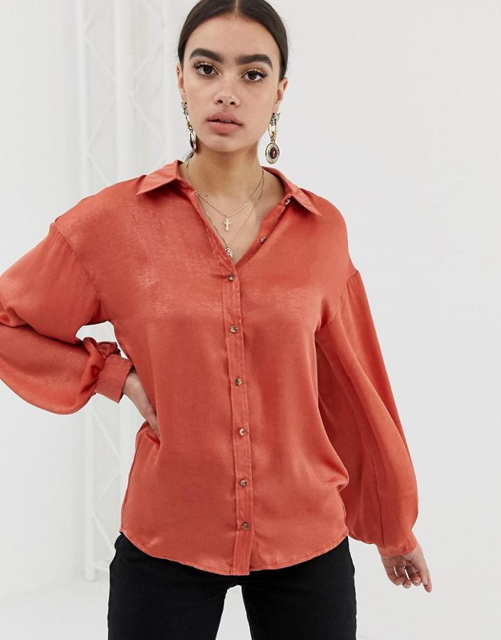 In The Style Emily Shak Oversize Shirt - Orange