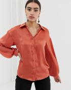 In The Style Emily Shak Oversize Shirt - Orange