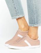 Asos Delphine Stripe Lace Up Sneakers - Beige