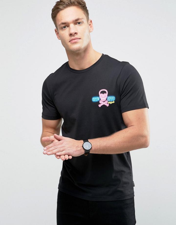 Jack & Jones Originals T-shirt With Graphic Print - Black
