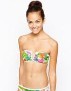 Piha Fantastic Island V Wire Bandeau Bikini Top - White