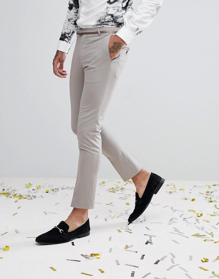 Noose & Monkey Super Skinny Tuxedo Suit Pants - Green