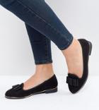 New Look Wide Fit Bow Loafer - Black
