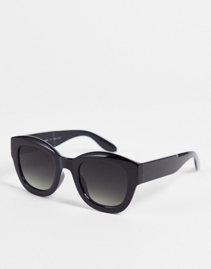 Aj Morgan Good Measure Oversized Round Lens Sunglasses-black