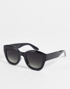 Aj Morgan Good Measure Oversized Round Lens Sunglasses-black