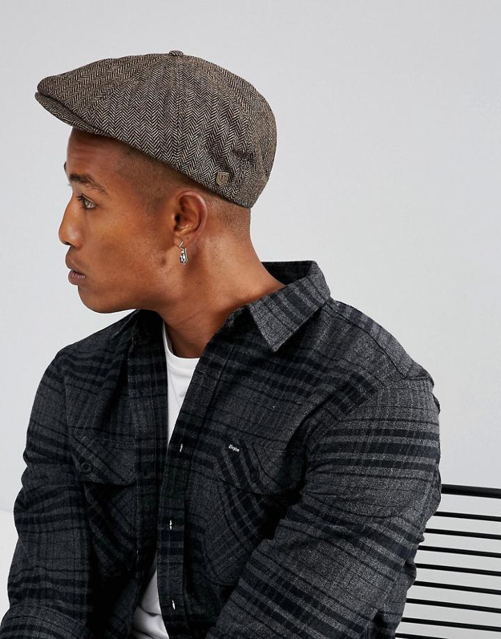 Brixton Brood Flat Cap - Brown