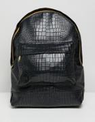 Mi-pac Backpack In Matt Croc - Black