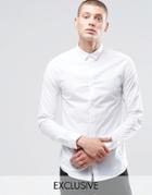 Only & Sons Skinny Shirt With Stretch - White