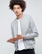 Selected Homme Wool Bomber Jacket - Gray