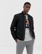 Jack & Jones Essentials Bomber Jacket In Black - Black