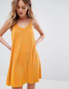 Weekday Pleated Cami Dress - Orange