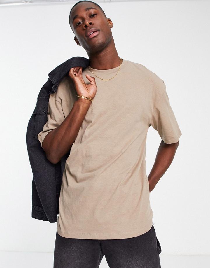 Jack & Jones Originals Oversized T-shirt In Beige-neutral
