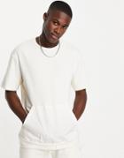 Topman Oversized Utility T-shirt With Pocket In Stone-neutral