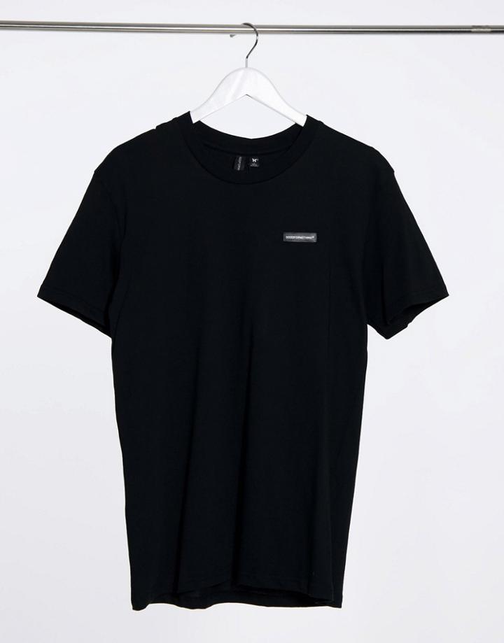 Good For Nothing Essentials T-shirt With Rubber Logo In Black