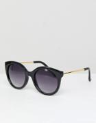 Jeepers Peepers Oversized Cat Eye Sunglasses In Black - Black