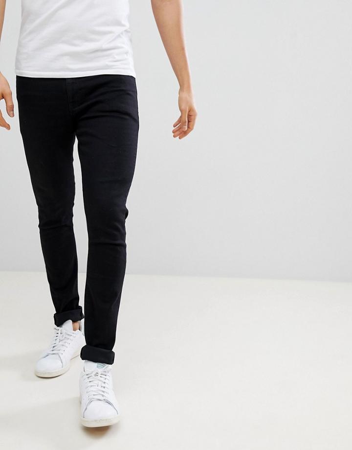 Asos Design Super Spray On Jeans In Black