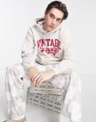 Vintage Supply Hoodie In Off White With Varsity Logo Print
