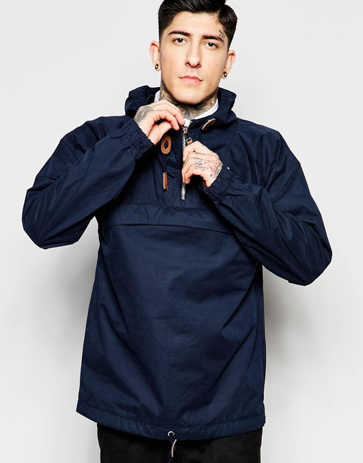 Fat Moose Sailor Overhead Jacket In Navy - Navy