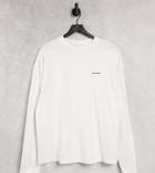 Collusion Oversized Logo Long Sleeve T-shirt In White