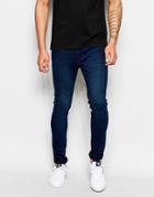 Weekday Jeans Form Super Stretch Skinny Fit Slender Dark Wash - Blue