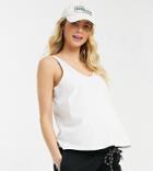 Asos Design Maternity Ultimate Organic Cotton Scoop Neck Tank In White