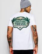 Cheats & Thieves T-shirt Island Life Back Print - White