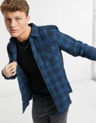 New Look Check Shirt In Blue-blues