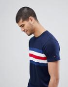 Tommy Hilfiger Lars Icon Chest Stripe T-shirt In Blue - Blue