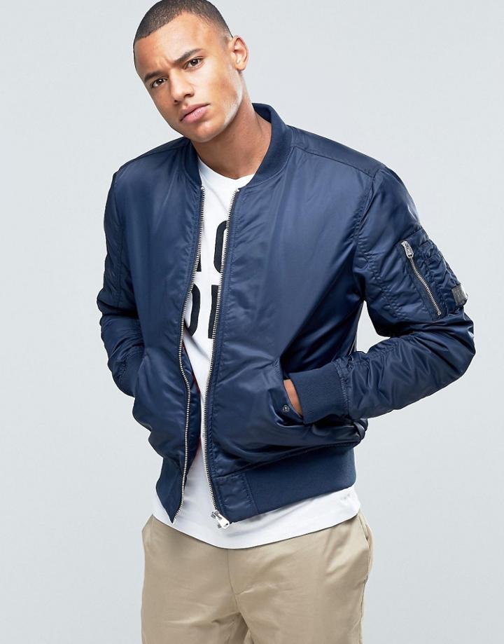 Jack & Jones Ma1 Bomber Jacket - Navy