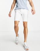 Asos Design Slim Smart Shorts In White