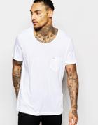 Diesel T-shirt T-kronox Loose Fit Scoop Neck In White - White
