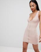 Missguided Hook And Eye Mini Dress - Pink