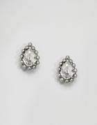 Krystal Swarovski Crystal Pear Beaded Earrings - Silver